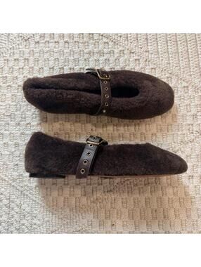 Madewell Women's Remy Faux Fur Mary Jane Flats